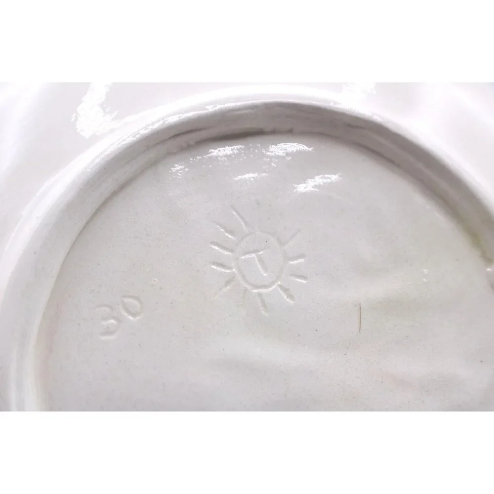 Vintage Hand-Painted Ceramic Plate Bird & Foliage Design 6.5" Salad Plate Signed - Picture 4 of 7